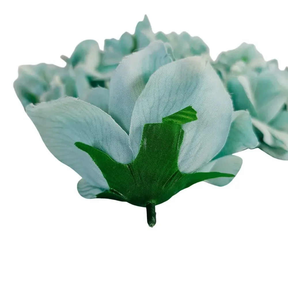 Aqua Artificial Silk Rose Flower Heads Wedding Craft 4
